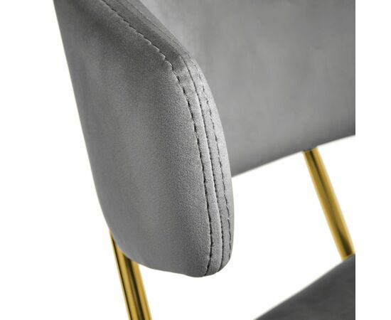 Стул Elle серый с золотыми ножками, изображение 5 | Интернет магазин мебели и декора LifeDekor