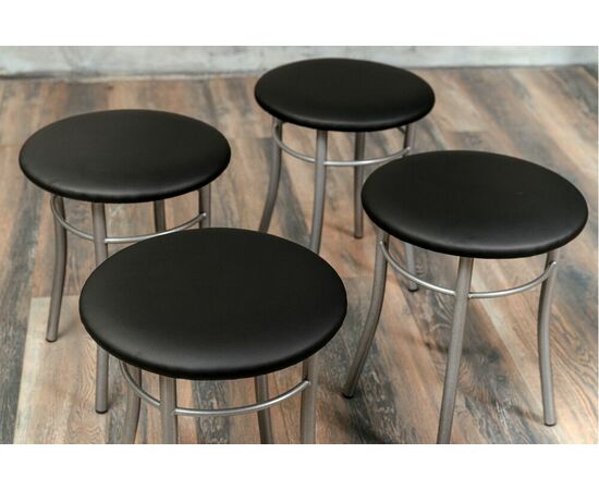 Кухонный табурет Shado Хокер черный, каркас бриллиант, изображение 4 | Интернет магазин мебели и декора LifeDekor