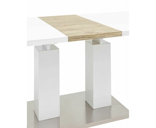 Стол обеденный Сиэтл раскладной 140-180*90 глянцевый белый, изображение 5 | Интернет магазин мебели и декора LifeDekor