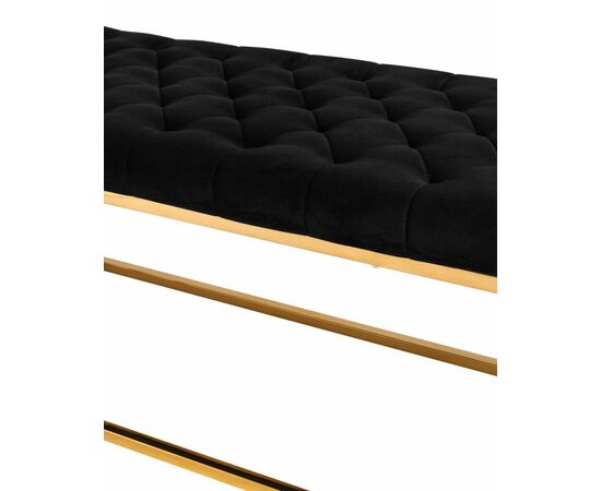 Банкетка ИНСИГНИЯ черная велюр, изображение 2 | Интернет магазин мебели и декора LifeDekor