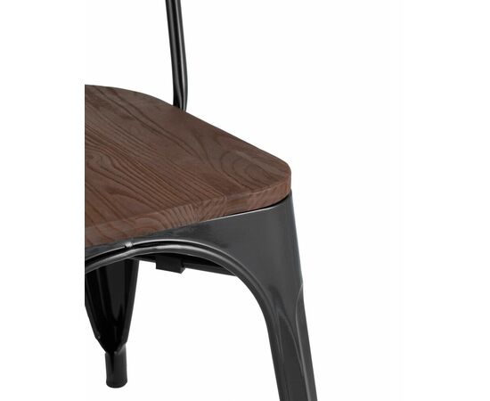 Стул TOLIX WOOD черный глянцевый, изображение 10 | Интернет магазин мебели и декора LifeDekor