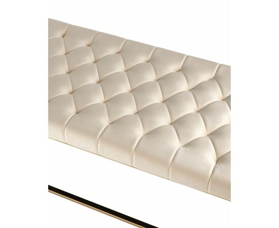 Банкетка ИНСИГНИЯ велюр бежевый сталь золото, изображение 8 | Интернет магазин мебели и декора LifeDekor