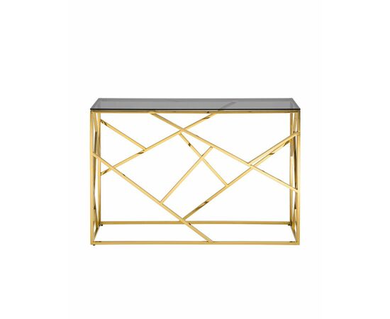 Консоль АРТ ДЕКО 115*30 золото стекло smoke, изображение 10 | Интернет магазин мебели и декора LifeDekor