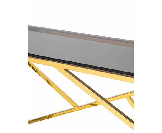 Консоль АРТ ДЕКО 115*30 золото стекло smoke, изображение 12 | Интернет магазин мебели и декора LifeDekor