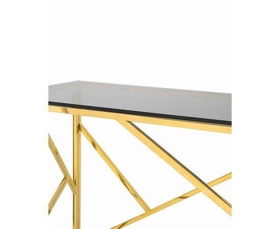 Консоль АРТ ДЕКО 120х40 золото стекло smoke, изображение 5 | Интернет магазин мебели и декора LifeDekor