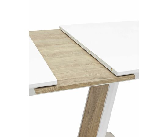 Стол обеденный Атланта раскладной 160-200*90 глянцевый белый, изображение 7 | Интернет магазин мебели и декора LifeDekor