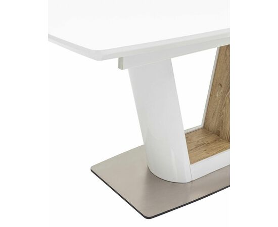 Стол обеденный Атланта раскладной 160-200*90 глянцевый белый, изображение 9 | Интернет магазин мебели и декора LifeDekor