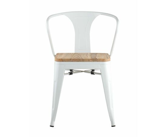 Стул TOLIX ARM WOOD с подлокотниками белый, изображение 3 | Интернет магазин мебели и декора LifeDekor