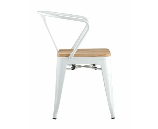 Стул TOLIX ARM WOOD с подлокотниками белый, изображение 4 | Интернет магазин мебели и декора LifeDekor