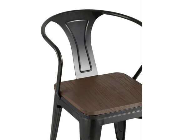 Стул TOLIX ARM WOOD с подлокотниками черный, изображение 20 | Интернет магазин мебели и декора LifeDekor