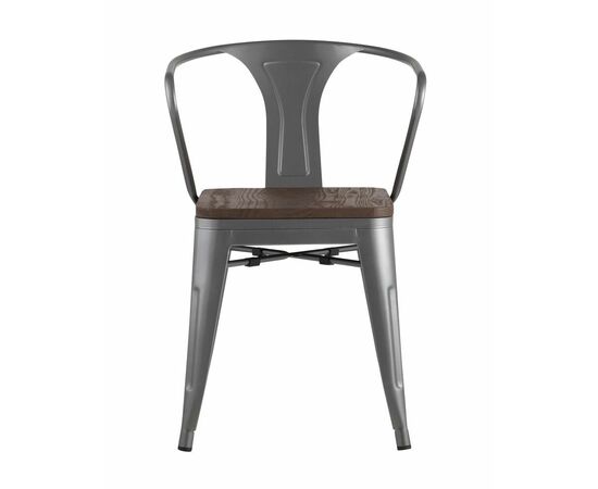 Стул TOLIX ARM WOOD с подлокотниками серебристый, изображение 15 | Интернет магазин мебели и декора LifeDekor