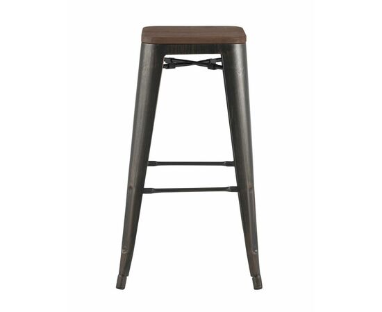 Стул барный TOLIX WOOD черный патина золото, изображение 3 | Интернет магазин мебели и декора LifeDekor