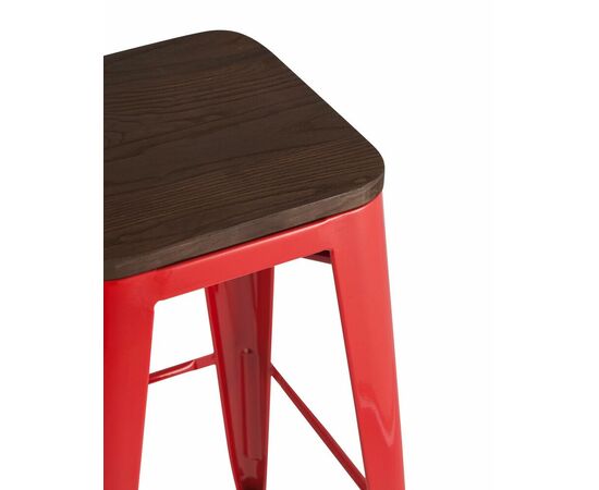 Стул барный TOLIX WOOD красный глянцевый, изображение 7 | Интернет магазин мебели и декора LifeDekor