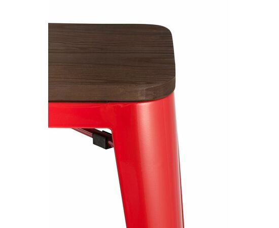 Стул барный TOLIX WOOD красный глянцевый, изображение 2 | Интернет магазин мебели и декора LifeDekor