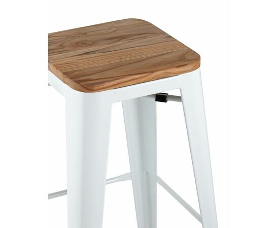 Стул барный TOLIX WOOD белый глянцевый, изображение 6 | Интернет магазин мебели и декора LifeDekor
