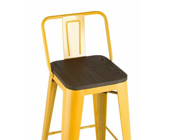 Стул барный TOLIX WOOD со спинкой желтый, изображение 7 | Интернет магазин мебели и декора LifeDekor