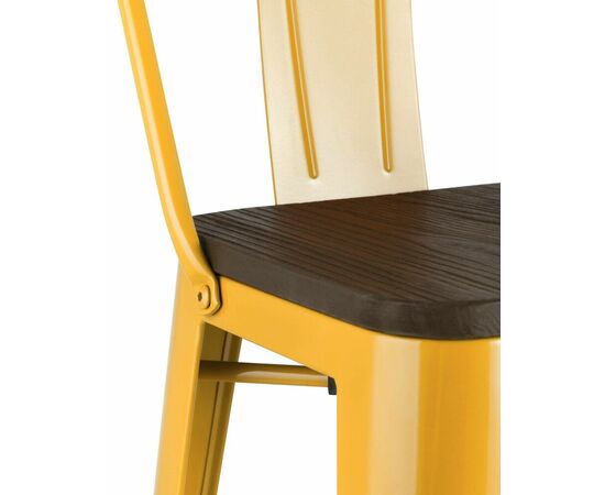 Стул барный TOLIX WOOD со спинкой желтый, изображение 8 | Интернет магазин мебели и декора LifeDekor