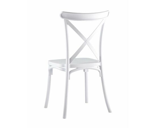 Стул Кроссбэк пластиковый белый, изображение 8 | Интернет магазин мебели и декора LifeDekor