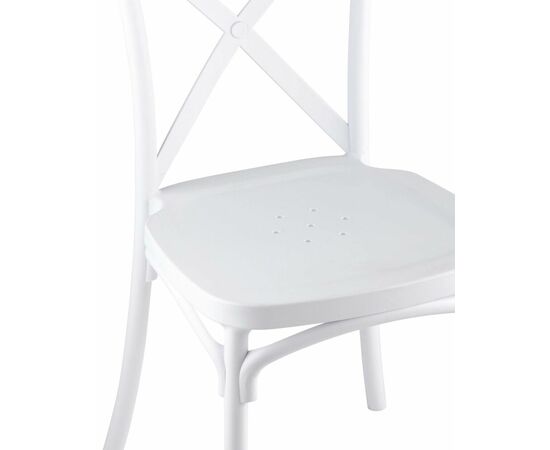 Стул Кроссбэк пластиковый белый, изображение 10 | Интернет магазин мебели и декора LifeDekor