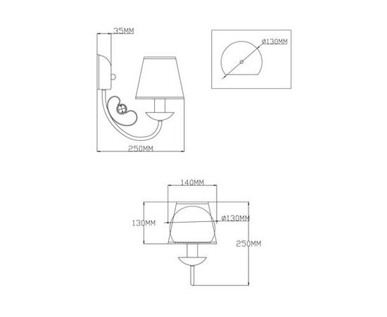 Бра Moderli V2490-1W Daniel 1*E14*60W, изображение 3 | Интернет магазин мебели и декора LifeDekor