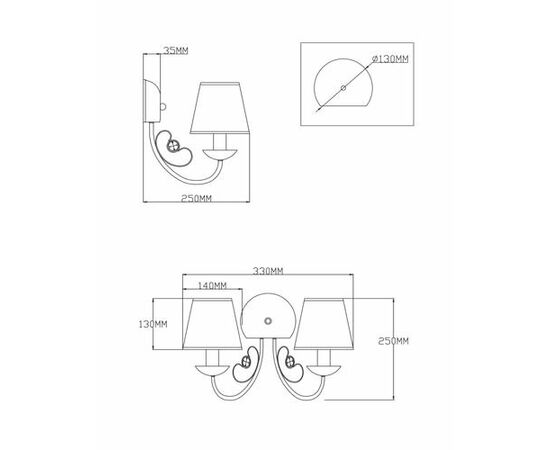 Бра Moderli V2491-2W Daniel 2*E14*60W, изображение 3 | Интернет магазин мебели и декора LifeDekor