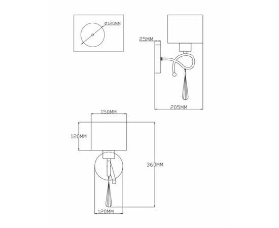 Бра Moderli V2570-1W Chilly 1*E27*60W, изображение 8 | Интернет магазин мебели и декора LifeDekor