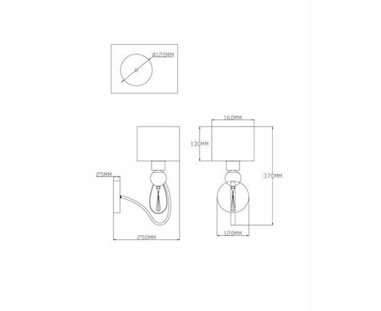Бра Moderli V2583-1W Dark 1*E14*60W, изображение 10 | Интернет магазин мебели и декора LifeDekor