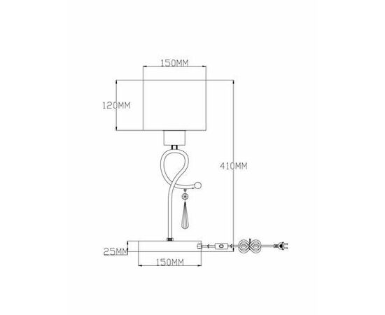 Настольная лампа Moderli V2561-1T Chilly 1*E27*60W, изображение 3 | Интернет магазин мебели и декора LifeDekor