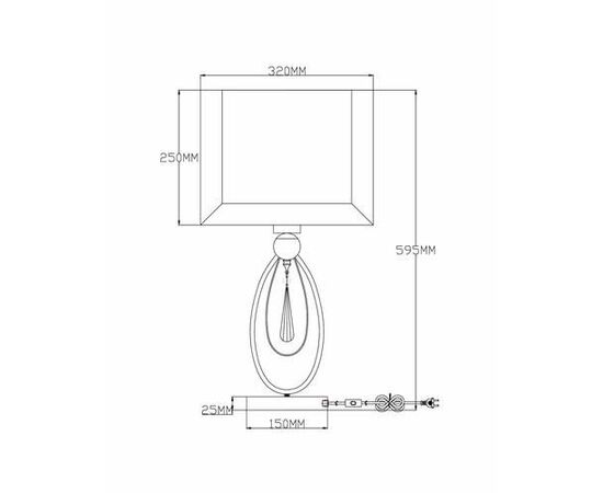 Настольная лампа Moderli V2582-1T Dark 1*E27*60W, изображение 8 | Интернет магазин мебели и декора LifeDekor