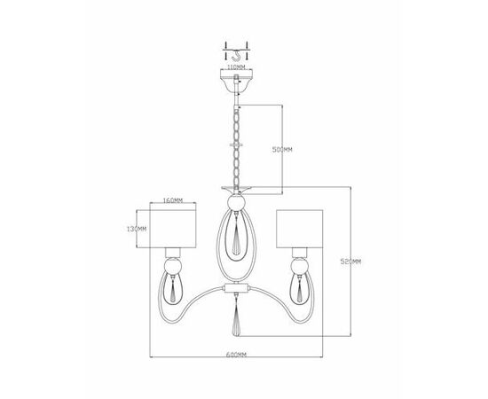Люстра подвесная Moderli V2584-3P Dark 3*E14*60W, изображение 6 | Интернет магазин мебели и декора LifeDekor