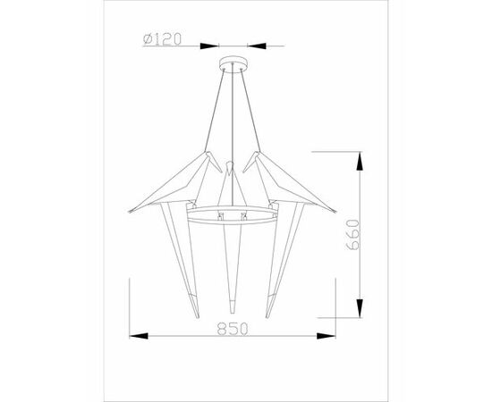 Подвесной светодиодный светильник Moderli V3071-3PL origami Birds 3*LED*6W, изображение 6 | Интернет магазин мебели и декора LifeDekor