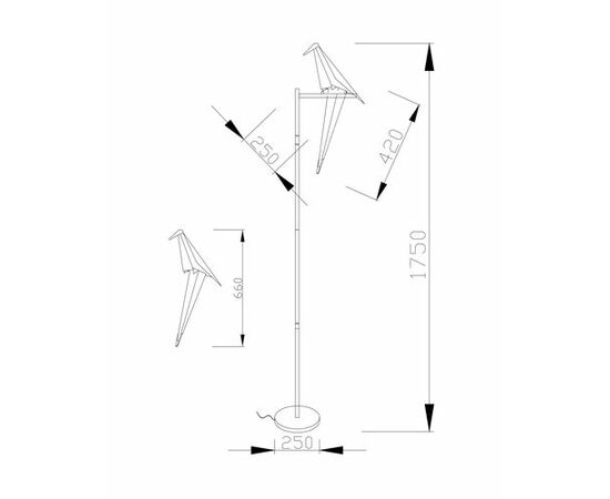Светодиодный торшер Moderli V3074-1FL origami Birds 1*LED*6W, изображение 8 | Интернет магазин мебели и декора LifeDekor