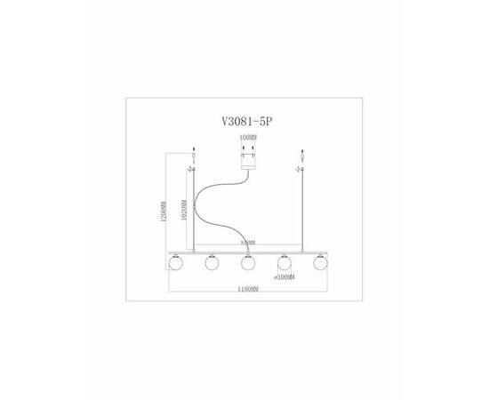 Подвесной светильник Moderli V3081-5P Sector, изображение 3 | Интернет магазин мебели и декора LifeDekor