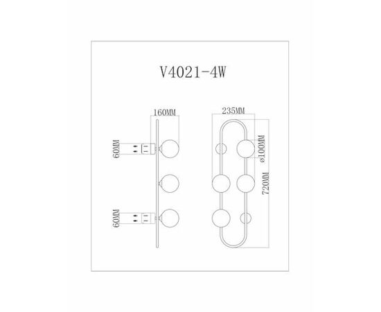 Настенный светильник Moderli V4021-4W Krona, изображение 6 | Интернет магазин мебели и декора LifeDekor