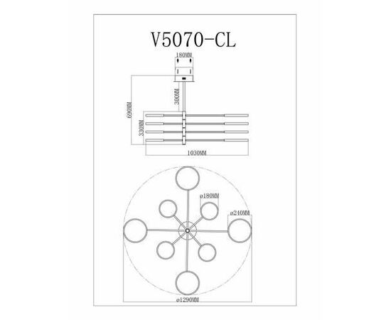 Светодиодная люстра на штанге Moderli V5070-CL Run, изображение 7 | Интернет магазин мебели и декора LifeDekor