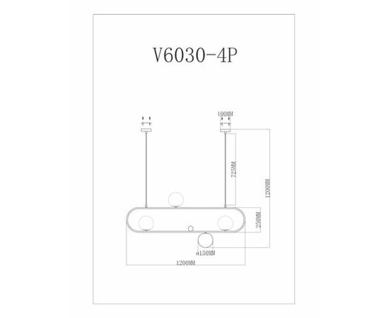Подвесной светильник Moderli V6030-4P Krona, изображение 3 | Интернет магазин мебели и декора LifeDekor