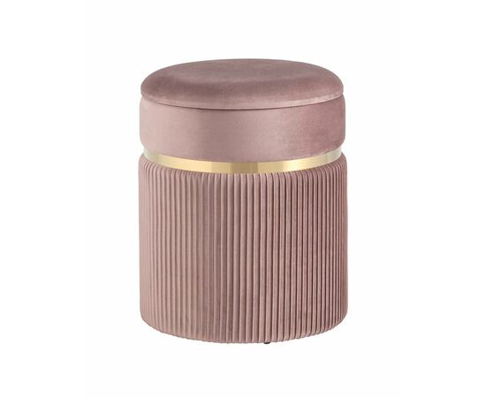 Пуф Миранда с ящиком велюр розовый | Интернет магазин мебели и декора LifeDekor