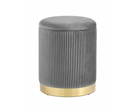 Пуф Шарлотта с ящиком велюр серый | Интернет магазин мебели и декора LifeDekor