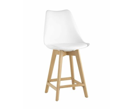 Стул полубарный FRANKFURT белый | Интернет магазин мебели и декора LifeDekor