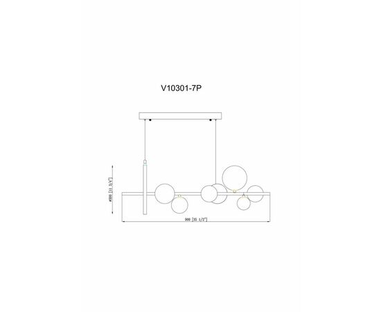 Люстра подвесная Moderli V10301-7P Dakisa, изображение 10 | Интернет магазин мебели и декора LifeDekor