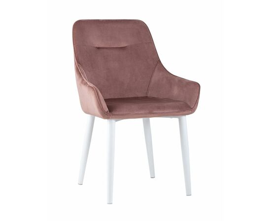 Стул Диана велюр пыльно-розовый ножки белые | Интернет магазин мебели и декора LifeDekor