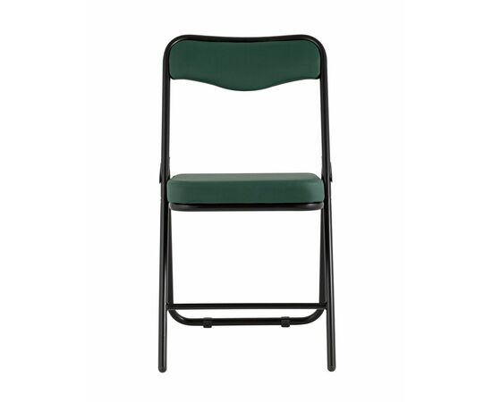 Складной стул Джонни экокожа зелёный каркас черный матовый, изображение 3 | Интернет магазин мебели и декора LifeDekor