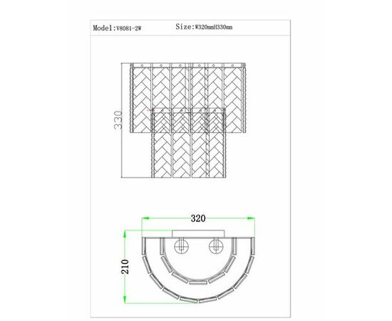 Бра Moderli V8081-2W Alberto, изображение 9 | Интернет магазин мебели и декора LifeDekor