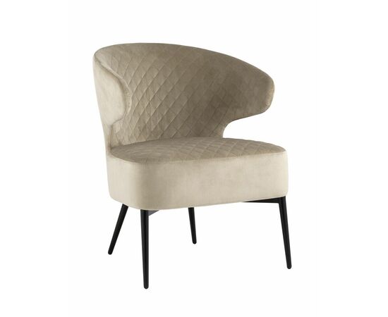 Кресло лаунж Royal велюр бежевый | Интернет магазин мебели и декора LifeDekor