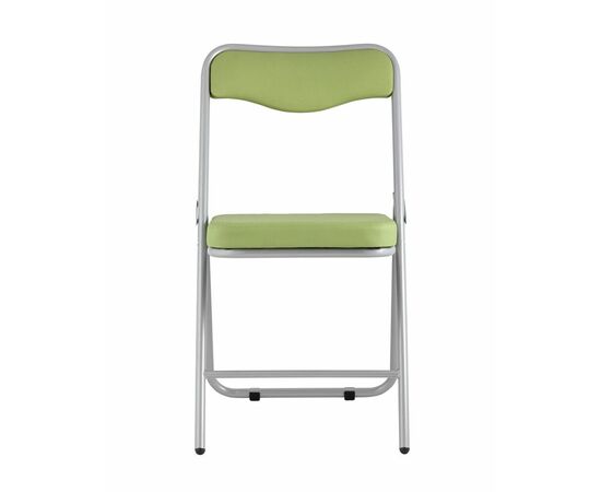 Складной стул Джонни экокожа салатовый каркас металлик, изображение 3 | Интернет магазин мебели и декора LifeDekor