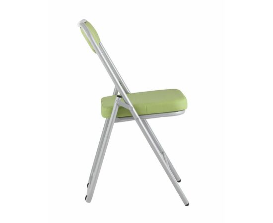 Складной стул Джонни экокожа салатовый каркас металлик, изображение 4 | Интернет магазин мебели и декора LifeDekor