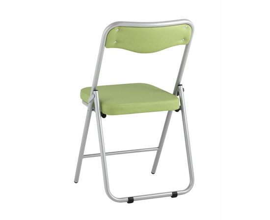 Складной стул Джонни экокожа салатовый каркас металлик, изображение 6 | Интернет магазин мебели и декора LifeDekor