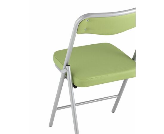 Складной стул Джонни экокожа салатовый каркас металлик, изображение 7 | Интернет магазин мебели и декора LifeDekor