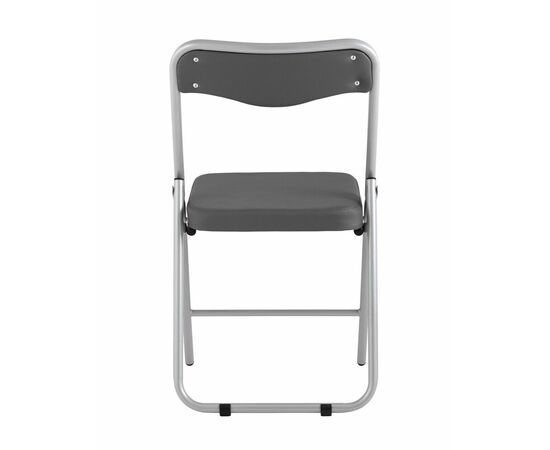 Складной стул Джонни экокожа серый каркас металлик, изображение 5 | Интернет магазин мебели и декора LifeDekor