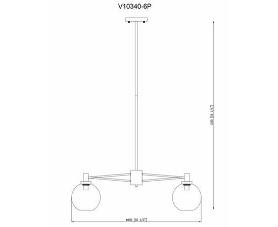 Люстра подвесная Moderli V10340-6P Bizet, изображение 6 | Интернет магазин мебели и декора LifeDekor